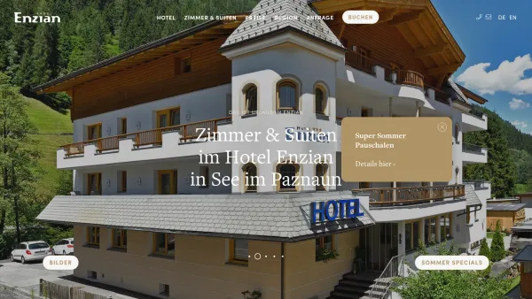 Website Screenshot: Anna **Ferienhotel Enzian Familie Schweighofer See Paznaun - Urlaub im Hotel Enzian ***superior in See, Ischgl-Paznaun, Tirol - Date: 2023-06-26 10:23:59