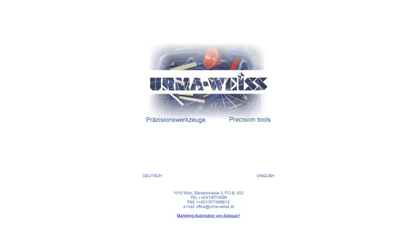 Website Screenshot: URMA-WEISS Präzisionswerkzeuge - URMA-WEISS Praezisionswerkzeuge - Date: 2023-06-14 10:45:57