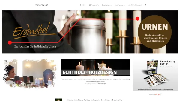 Website Screenshot: Franz Fuchsberger Der Urnenman Ihr persönlicher Erdmöbel Designer - Erdmoebel.at - Date: 2023-06-14 10:45:57