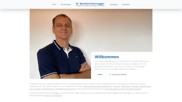 Website Screenshot: Urologie Dr. Herrnegger - Dr. Bernhard Herrnegger – Facharzt für Urologie und Andrologie – Alle Kassen - Date: 2023-06-26 10:24:00