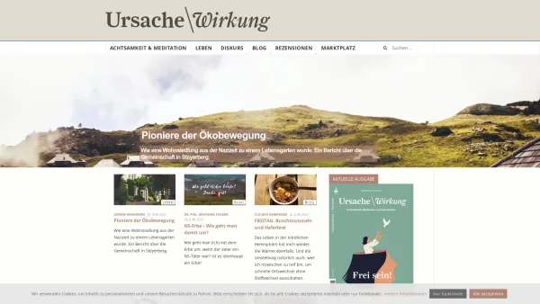 Website Screenshot: Ursache &Wirkung Zeitschriftenverlag GmbH - Ursache\Wirkung - ursachewirkung.com - Date: 2023-06-14 10:36:58
