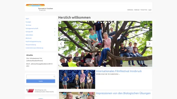 Website Screenshot: Wirtschaftliches Realgymnasium f Mädchen d Konventes d WRG Ursulinen Innsbruck - Gymnasium Ursulinen - Date: 2023-06-26 10:24:00