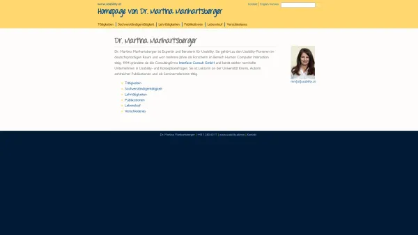 Website Screenshot: Sachverständigenbüro Mag.Dr. Martina Manhartsberger - Dr. Martina Manhartsberger - Home - Date: 2023-06-14 10:46:00