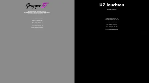Website Screenshot: UZ-Leuchten Handels GesmbH - UZ-Leuchten / Gruppe2F - Date: 2023-06-26 10:24:00