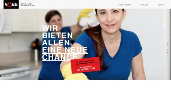 Website Screenshot: waschen bügeln VABB - VABB | Verein für Arbeit, Beratung und Bildung | Steyr - Date: 2023-06-26 10:24:02