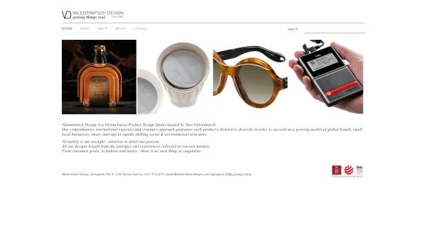 Website Screenshot: Valentinitsch Design Product & Image - home - Valentinitsch Design - Date: 2023-06-26 10:24:02