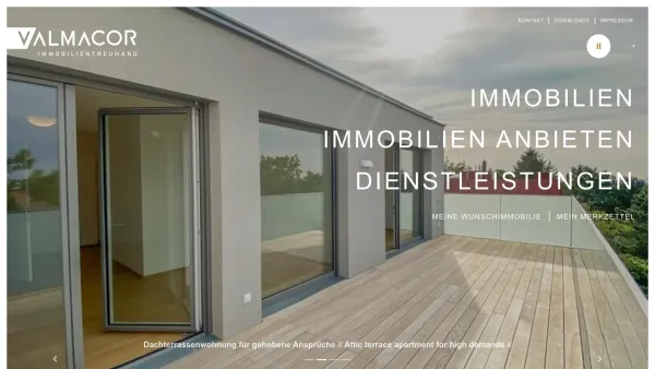 Website Screenshot: Valmacor Immobilientreuhand - VALMACOR Immobilientreuhand: Luxusimmobilien in Wien | VALMACOR Immobilien - Date: 2023-06-26 10:24:02