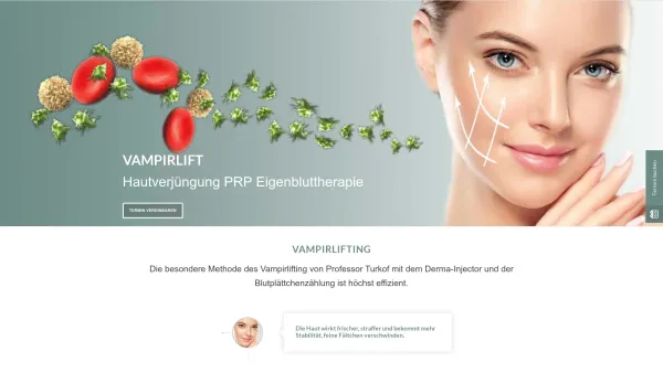 Website Screenshot: Vampirlifting Wien Dr. Turkof - Vampirlifting Wien | PRP Plasmalifting | Mesotherapie | Dr. Turkof - Date: 2023-06-26 10:26:49