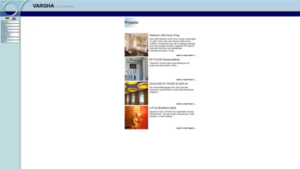 Website Screenshot: Vargha Leuchtenbau und Handelsgesmbh - Vargha Leuchtenbau - Date: 2023-06-14 10:46:00