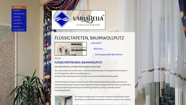 Website Screenshot: VARIABELLA - Variabella Flüssigtapeten Baumwollputz - Flüssigtapete und Baumwollputz - Date: 2023-06-26 10:24:02
