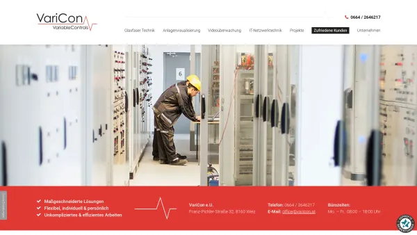 Website Screenshot: Varicon - Ihr Serviceportal rund um die Abdichtung für Dach und Teich - Elektrotechniker in Weiz bei Graz | IT Netzwerktechnik - Date: 2023-06-26 10:24:02