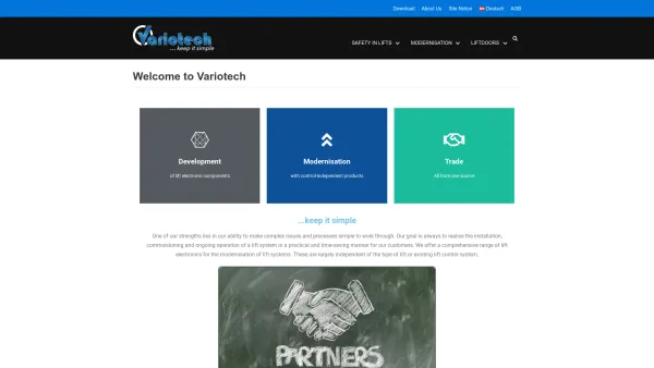 Website Screenshot: Variotech Produktions und Handels GmbH - Variotech – … keep it simple - Date: 2023-06-26 10:24:02