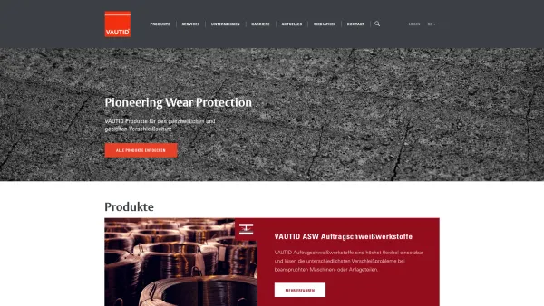 Website Screenshot: VAUTID Verschleiss-Technik - VAUTID AUSTRIA GmbH – Pioneering Wear Protection - Date: 2023-06-26 10:24:02
