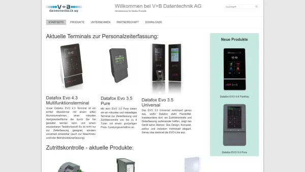 Website Screenshot: V&B_Datentechnik_AG - V+B Datentechnik AG - Date: 2023-06-14 10:46:00