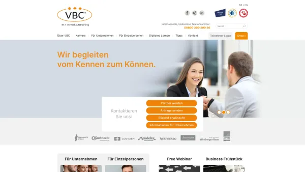 Website Screenshot: ACADEMIA Gesellschaft für Erwachsenenbildung VBC Verkaufstraining Telefontraining Coaching www.vbc.at - Verkaufstraining, Telefontraining & Coaching | VBC.biz - Date: 2023-06-26 10:24:02