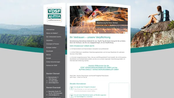 Website Screenshot: VDSF Versicherungsmakler und Beratungs Ges.m.b.H. - VDSF Versicherungsmakler GmbH – Ihr Versicherungsmakler in Oberwart - Date: 2023-06-15 16:02:34