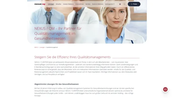 Website Screenshot: VEGA-Software GmbH Verwaltungs- und Pflegemanagement für soziale Einrichtungen im Gesundheitswesen Software für Heimverwaltung und - Qualitätsmanagement - NEXUS / AG - Date: 2023-06-26 10:24:05
