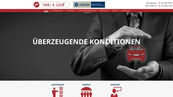 Website Screenshot: Veits & Wolf - Veits & Wolf - Versicherungsmakler & Vermögensberater in Vorarlberg - Date: 2023-06-26 10:24:05