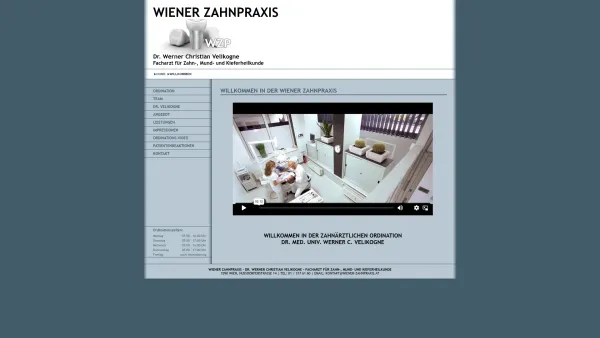 Website Screenshot: Ordination Dr. Werner C. Velikogne - Wiener Zahnpraxis - Date: 2023-06-26 10:24:05