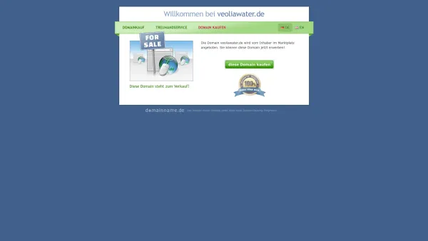 Website Screenshot: VEOLIA Water Deutschland GmbH - veoliawater.de steht zum Verkauf - Date: 2023-06-26 10:24:05