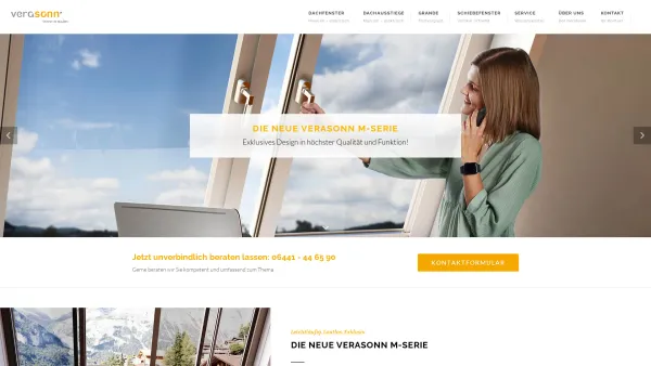Website Screenshot: Verasonn Dachschiebefenster Verkaufs GmbH & Co KG - Dachausstiege, Dachfenster und Schiebefenster - verasonn - Date: 2023-06-26 10:24:05