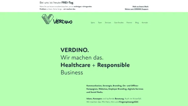 Website Screenshot: VERDINOcom Agentur für integrierte Kommunikationslösungen. - Home - VERDINO - Date: 2023-06-26 10:24:05