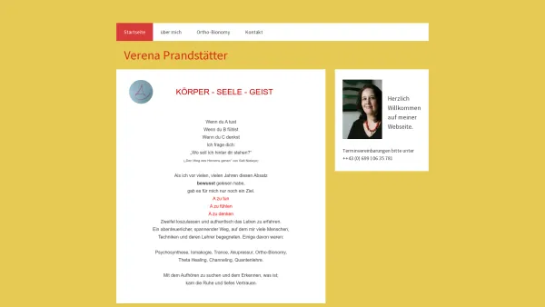 Website Screenshot: Verena Prandstaetter Verena Prandstätter Wien Vienna Austria Österreich Oesterreich - Startseite - verenaprandstaetters Webseite! - Date: 2023-06-26 10:24:05