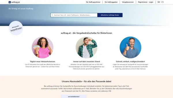 Website Screenshot: Vergabeservice GmbH - a.auftrag.at | Die Vergabedrehscheibe für BieterInnen - Date: 2023-06-26 10:24:06