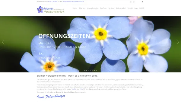 Website Screenshot: Blumen Vergissmeinnicht - Blumen Vergissmeinnicht | Floristenmeisterbetrieb in Tirol - Date: 2023-06-14 10:37:49