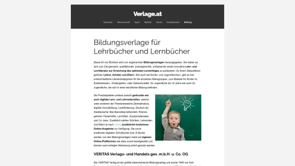 Website Screenshot: bei Veritas - Bildungsverlage für Lehrbücher und Lernbücher | Verlage.at - Date: 2023-06-15 16:02:34