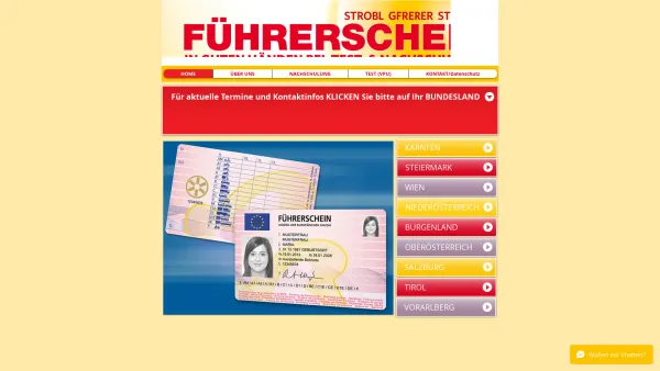 Website Screenshot: Führerschein GmbH - Nachschulungen, verkehrspsychologische Untersuchungen - Date: 2023-06-26 10:24:06