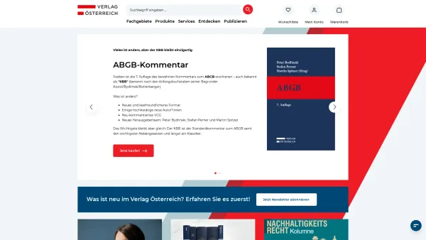 Website Screenshot: Verlag Österreich GmbH - Verlag Österreich - Juristische Literatur bestellen & publizieren - Date: 2023-06-26 10:24:08