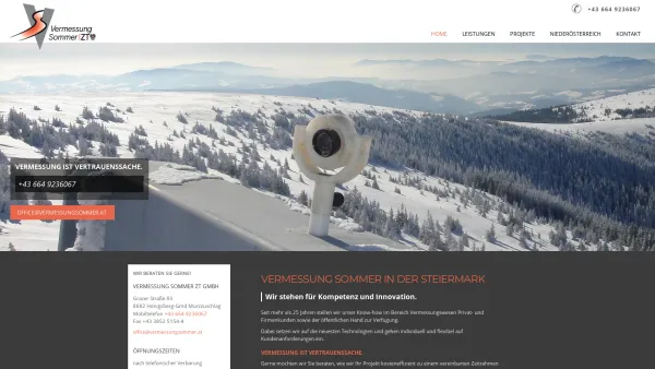 Website Screenshot: Vermessung_Sommer - Vermessung in der Steiermark - Date: 2023-06-26 10:24:08