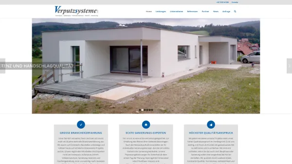 Website Screenshot: Verputzsysteme GmbH - Home - Verputzsysteme.at - Date: 2023-06-14 10:46:00