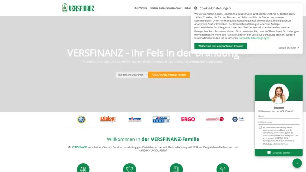 Website Screenshot: VERSFINANZ Mag. Lasch & Partner GmbH - Willkommen bei Versfinanz | Versfinanz - Date: 2023-06-14 10:46:00