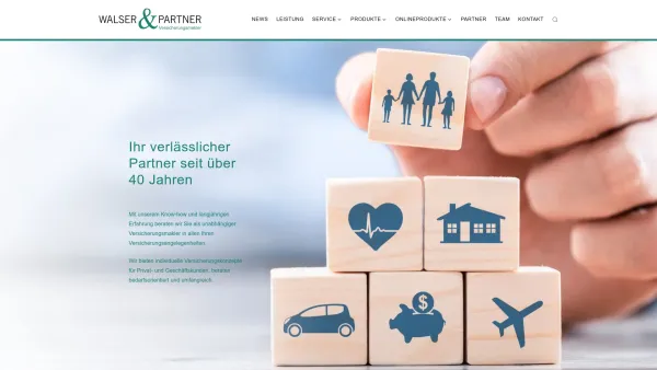 Website Screenshot: Versicherungsbüro Bösch Daniel - Herzlich Willkommen - Walser & Partner Versicherungsmakler GmbH - Date: 2023-06-26 10:24:08