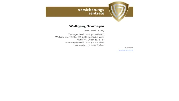 Website Screenshot: TROMAYER KEG Ihr Spezialist Versicherungsfragen - Versicherungszentrale - Wolfgang Tromayer - Date: 2023-06-26 10:24:08