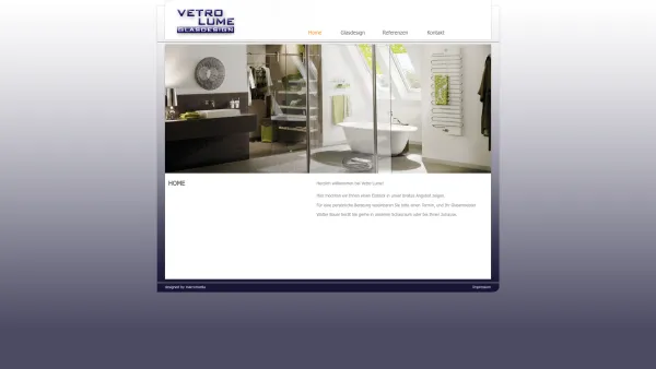 Website Screenshot: Glas-Design Vetro Lume Ges.m.b.H. - Home - Date: 2023-06-26 10:24:08