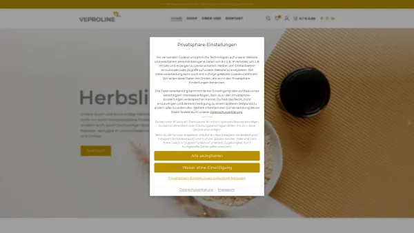 Website Screenshot: Wilhelm Thaller Handelsgesellschaft - Veproline statt Vetroline: Idee, Verpackung, Vertrieb - Date: 2023-06-14 10:46:00