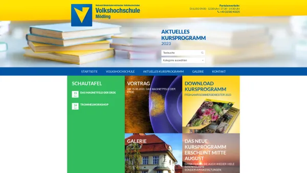 Website Screenshot: Volkshochschule VHS Mödling - Volkshochschule Mödling - VHS Mödling - Date: 2023-06-15 16:02:34