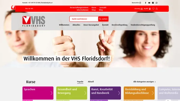 Website Screenshot: Maturaschule VHS Floridsdorf - Herzlich willkommen | VHS Floridsdorf - Date: 2023-06-14 16:40:08
