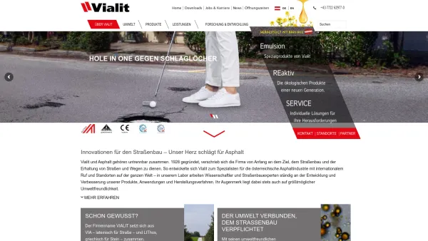 Website Screenshot: Vialit Asphalt - Innovationen für den Straßenbau: Vialit - Date: 2023-06-15 16:02:34