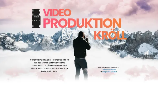 Website Screenshot: Georg Video Kroell - Startseite – Video Kröll - Date: 2023-06-26 10:24:11