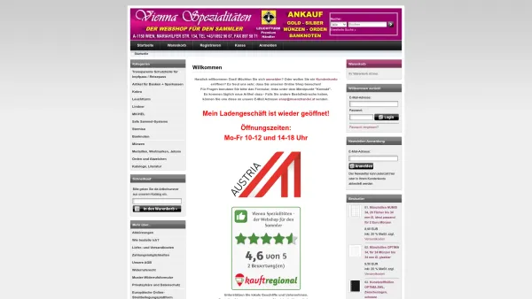 Website Screenshot: Vienna-Spezialitäten - Vienna Spezialitäten - Date: 2023-06-15 16:02:34