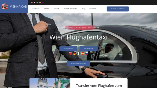 Website Screenshot: Wien Flughafentaxi Vienna.CAB - Wien Flughafentaxi | Wiener Flughafentransfer | Unschlagbare Preise - Date: 2023-06-26 10:26:49