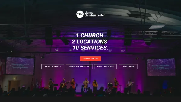 Website Screenshot: ViennaChristianCenter - Vienna Christian Center – 1 Church. 4 Locations. 11 Services - Date: 2023-06-26 10:24:11
