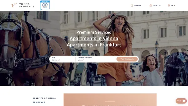 Website Screenshot: viennaresidence.com Business Appartements in Wien - Premium Serviced Apartments in Vienna and Frankfurt - Date: 2023-06-26 10:24:11
