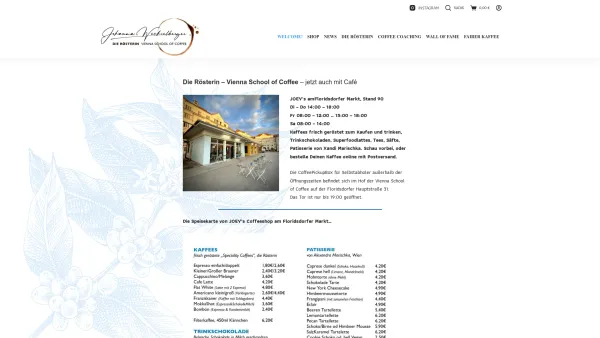 Website Screenshot: Vienna School of Coffee e.U. - Die Rösterin – Vienna School of Coffee - Date: 2023-06-26 10:24:11