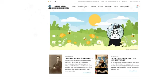 Website Screenshot: Erwin www.viennasnowglobe.at - Willkommen in der Original Wiener Schneekugelmanufaktur! - Date: 2023-06-26 10:24:11