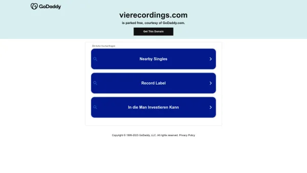 Website Screenshot: Vienna Scientists Recordings www.vierecordings.com Vierecordings GmbH - Date: 2023-06-26 10:24:11